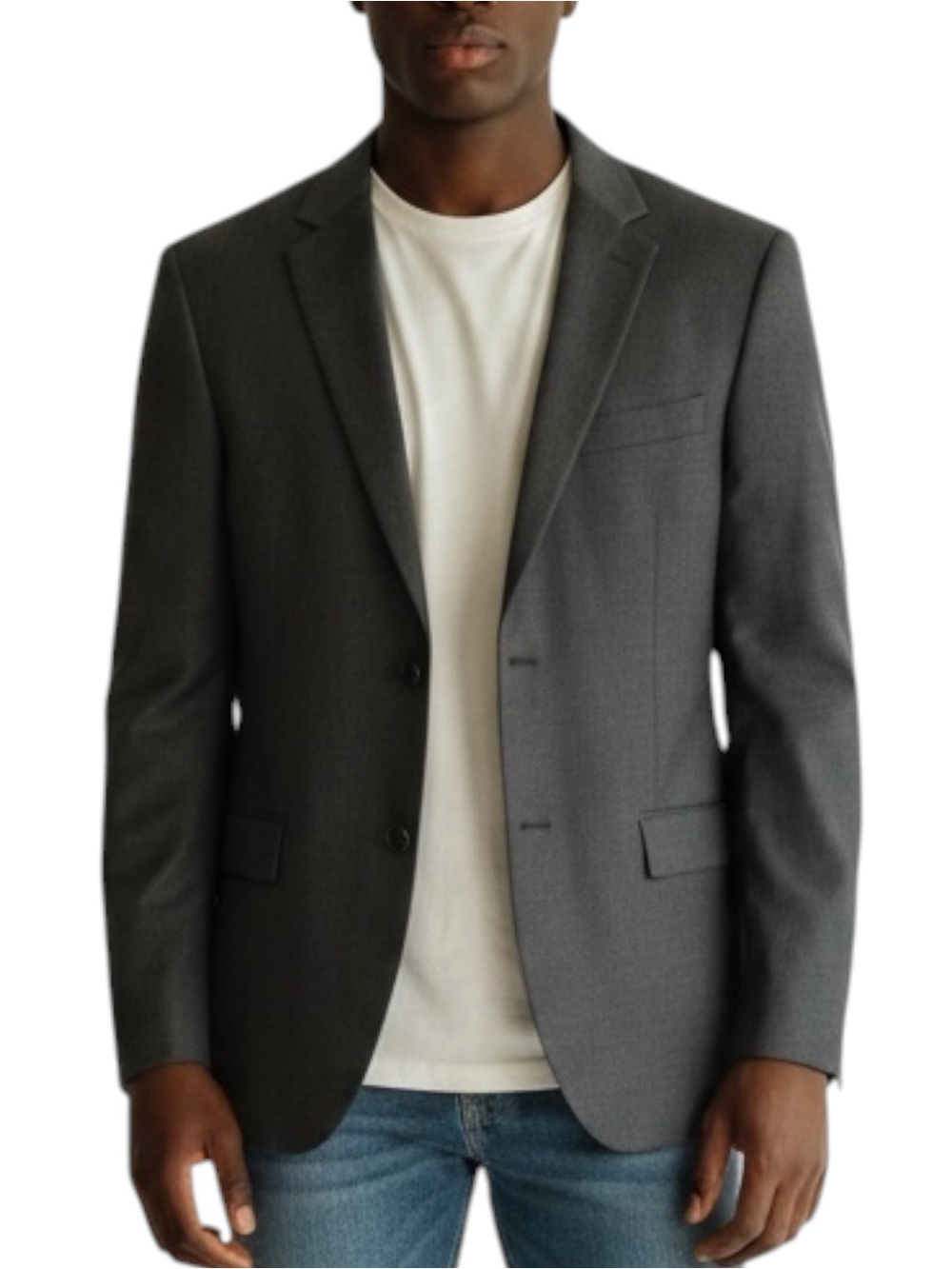 HART SCHAFFNER MARX Two-Button Blazer from Von Maur in Charcoal Size 44S